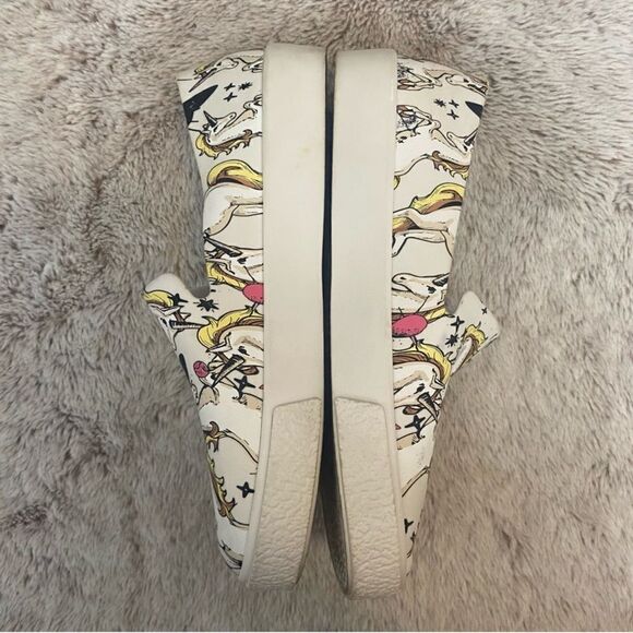 Melissa Ground Slip On Womens Size 6 White Unicorn Low Casual Sneaker Shoes - Picture 6 of 9